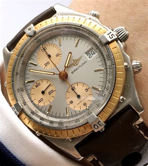 breitling chronomat band gold|Breitling gold bezel.